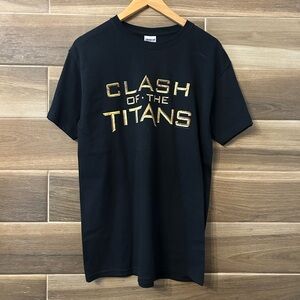 Vintage 2010 Clash of The Titans Movie Promo Black T Shirt Size Medium 2000s